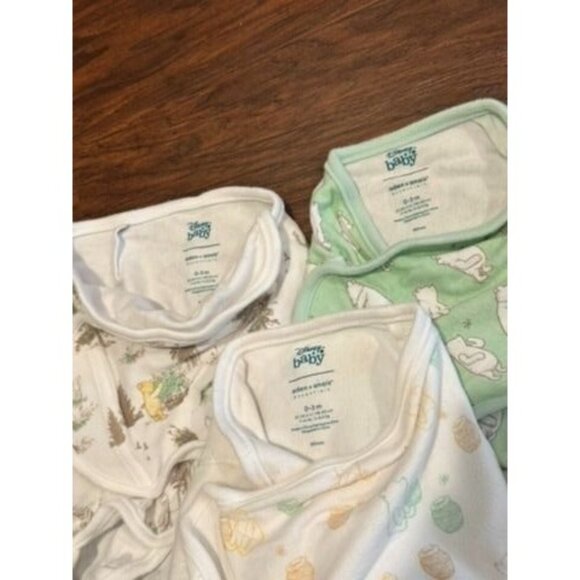 Disney Baby Aden + Anais 0-3M Swaddle Blankets Set of 3 Winnie the Pooh Prints - Picture 6 of 6